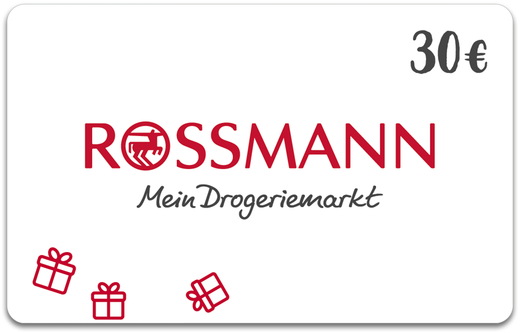 30,&ndash; &euro; Rossmann Gutschein